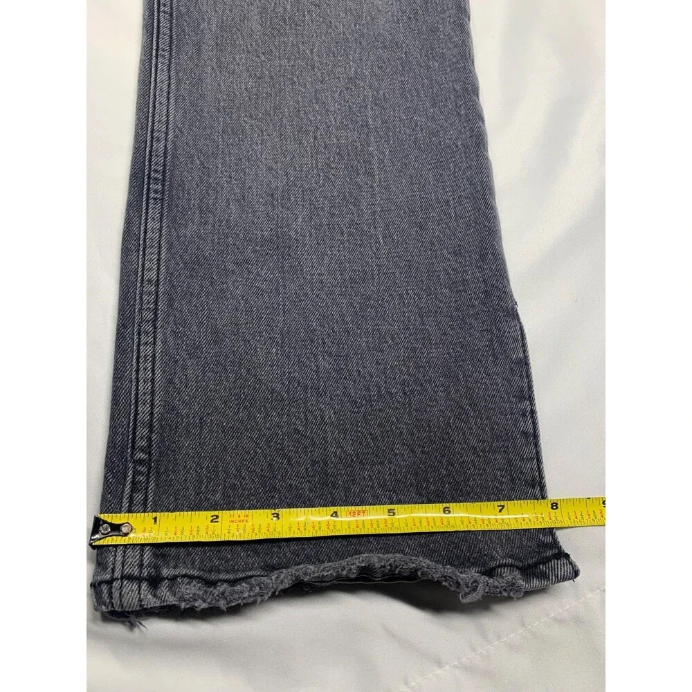 Abercrombie Fitch Jeans Womens 32/ 14 Curve Black 90s Straight Ultra High Rise - Picture 8 of 11